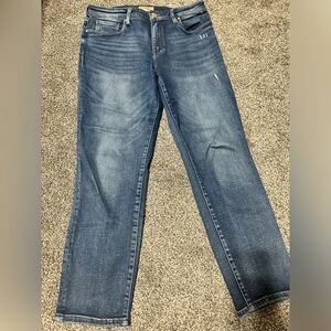 KUT (size 10) Catherine high rise ankle straight Jean